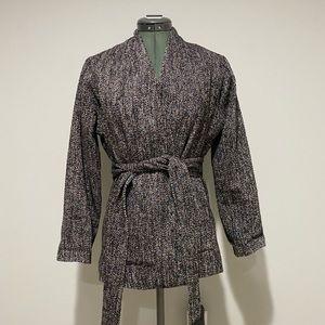 J. Crew “Point Sur” Multi Color Waist Tie Blazar